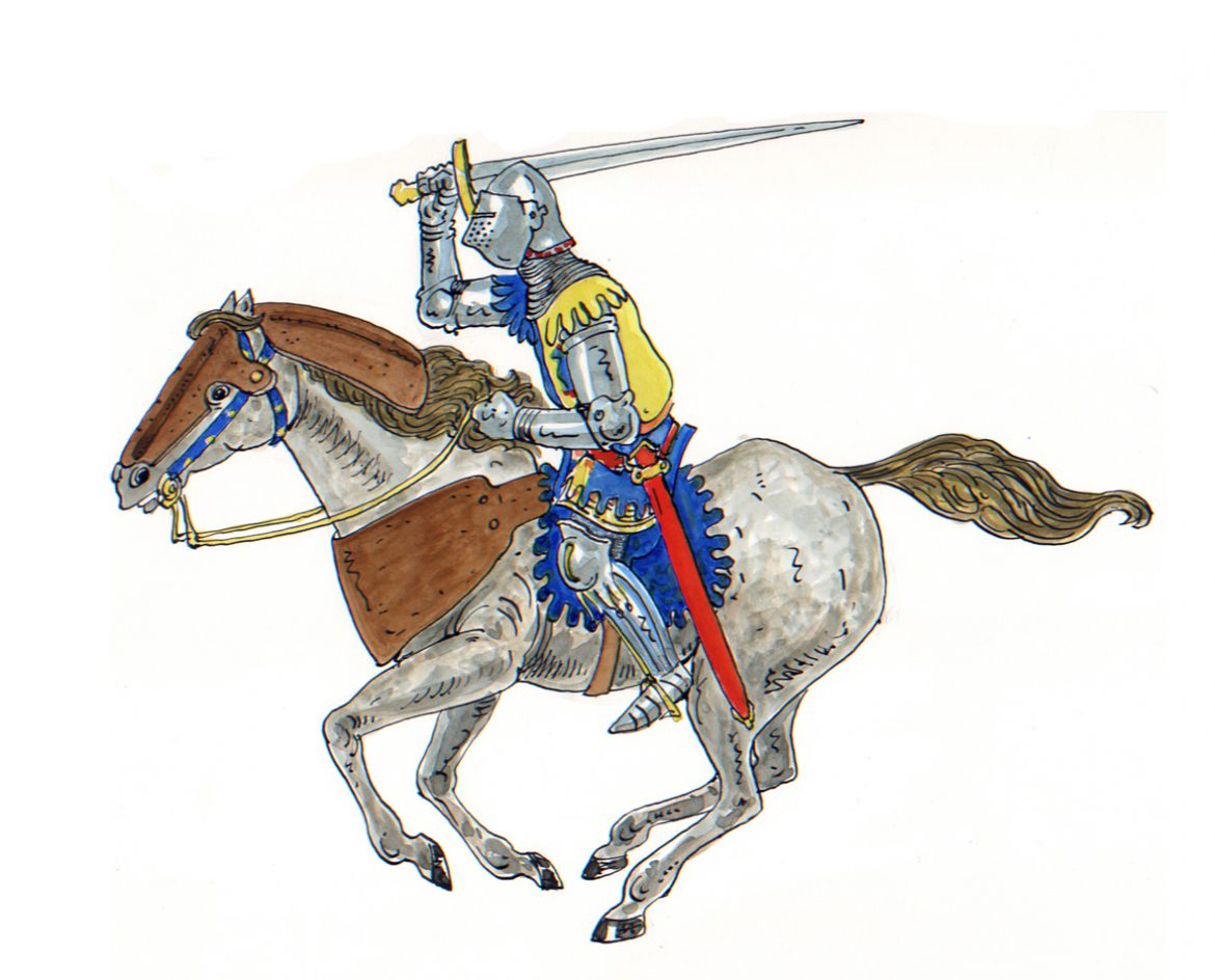 illustrazioni - cavaliere francia crecy 1346
