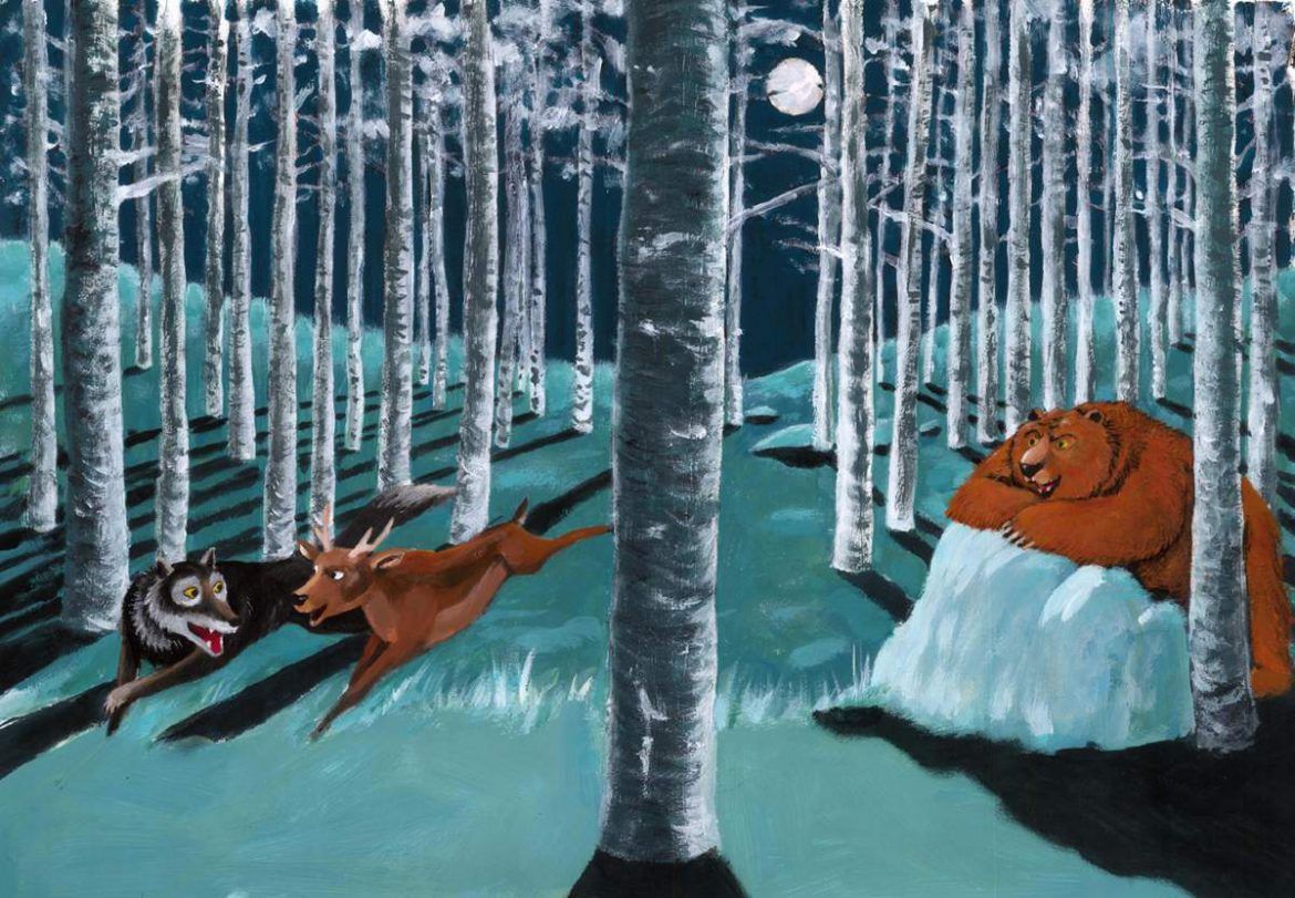 illustrazioni - animali nel bosco